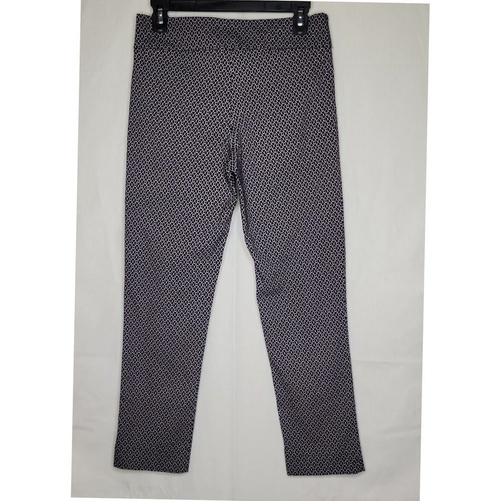 Erica Taylor Womens Geometric Print‎ Pull On Stretch Dress Pants - Picture 2 of 6